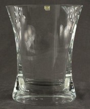 Studio Art Glass POLAND Lead Crystal Weighted Base Marquis Shape Flower Vase - £20.83 GBP