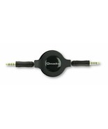 Qmadix Retractable 3.5mm Auxiliary Audio Cable, Black - $205.04 MXN