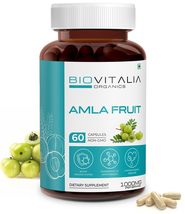 Biovitalia Organics Amla Fruit 1000mg For Men &amp; Women Supports Immune - 60 Caps - £39.32 GBP