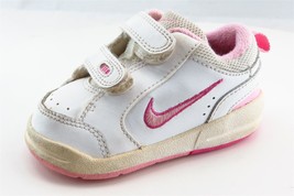 Nike White Synthetic Casual Shoes Toddler Girls Sz 4 - $21.56