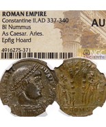 Constantine II Epfig Hoard. RARE Soldiers, WREATH RIC r2 Arles mint. NGC... - €242,26 EUR