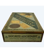 Vintage Natl Biscuit Co. Brass Cookie Tin, Favorite Assortment, 2lb, Pre... - $58.85