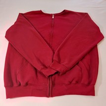 Carhartt K122 DKR  Women&#39;s Red  Full Zip Fleece Cotton Blend Sweater Siz... - €14,82 EUR
