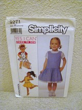 Simplicity #9271 Uncut Sew Pattern Size H (3-5) Child&#39;s Jumper, Skirt Ga... - $5.99