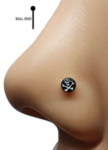 Skull &amp; Cross Bones Nose Stud Sterling Silver 22g (0.6 mm) Ball End Emo Goth - £4.37 GBP