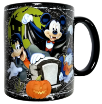 Disney Halloween Who’s Scared Vampire Mickey Goofy And Donald Coffee Mug Cup 4in - £19.97 GBP