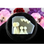 LOVE FAMILY BROOCH Vintage People Pins by Lucinda Handcrafted Plastics A... - $12.86
