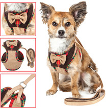 Pet Life &#39;Dapper-Bone&#39; 2-in-1 Fashion Dog Harness-Leash with Designer Bowtie - £20.37 GBP