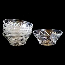 1960s Anchor Hocking Prescut Clear Nappies (Set of 5) Small Serving Bowl... - $19.70