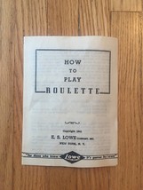 Vintage 1941 E.S. Lowe Roulette #907- complete and unused boxed set image 9