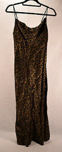 Zara Womens Slip Dress Animal Print Black Brown S - £27.18 GBP