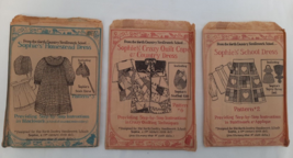 Lot of 3 1993 North Country Needlework School 18&quot; Doll Patterns Sophie&#39;s Dresses - £19.72 GBP