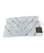 Croscill Echo Slate Gray Bath Rug 20 In X 30 In 100% Cotton - £23.35 GBP