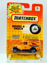 Matchbox MB38 Ford Model A Truck Van 1991 Scale 1:80 Diecast Model Yellow - $7.50