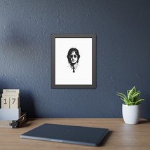 Framed John Lennon Portrait Poster - Rock Music Art - Black and White - ... - £37.69 GBP+