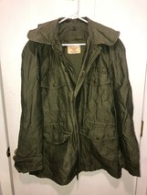 Vintage Vietnam Era 1962 Mans Field Coat Wind Resistant Hooded Jacket Me... - $69.29