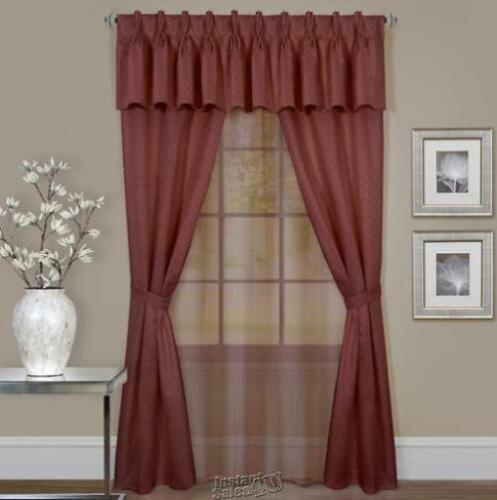 Primary image for Claire All-In-One 6-Piece Window Set Marsala Burgundy 55''Wx63''L 100% Polyester