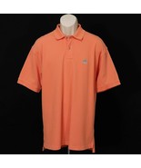 Izod Mens Pique Polo Shirt M Medium Orange Short Sleeve 100% Cotton Embr... - £12.15 GBP