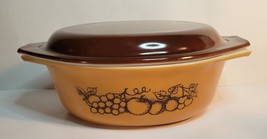 Pyrex Baking Dish No. 043 1.5 Qt. Old Orchard Pattern with Lid - £23.98 GBP