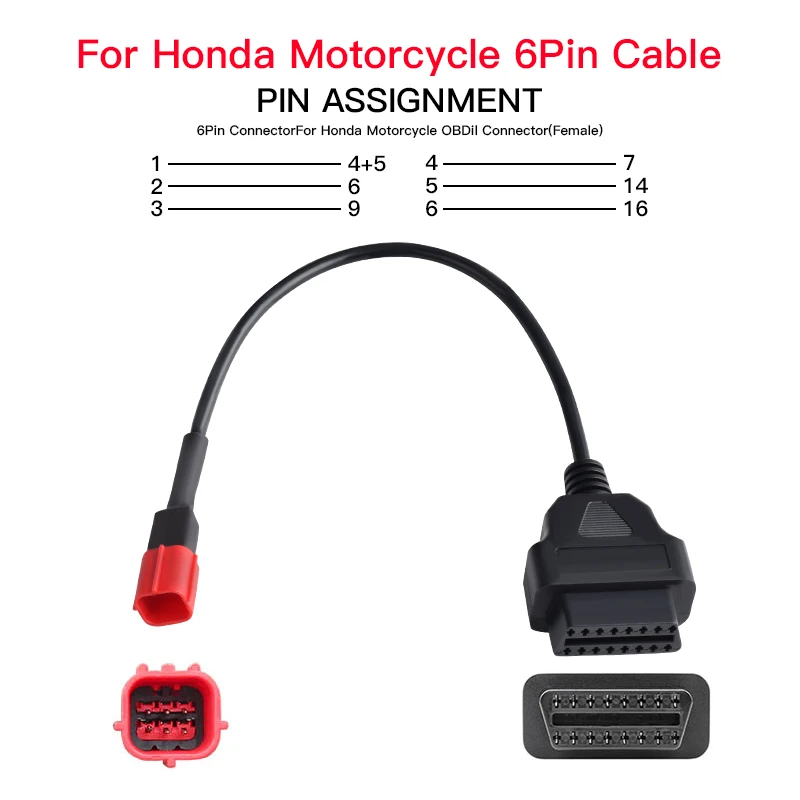 OBD2 Motorcycle cable  For YAMAHA For  For KTM  Extension  Connector  Motobike   - £81.46 GBP