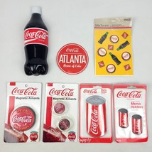 Coca-Cola Magnet Memo Holder Wall Decor Lot – 7pc Vintage Coke Office Bu... - $29.69