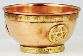 Pentacle Copper Offering Bowl or Incense Censer! - $11.83