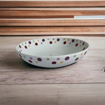 Pampered Chef Simple Additions Polka Dots 10.75&quot; Large Round Serving Bowl 1208D - £18.88 GBP