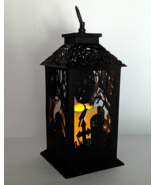 Candle Lantern Raven Cemetery Gravestone Dim Yellow Light Halloween Deco... - $20.23 CAD