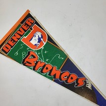 Vintage 1996 Denver Broncos NFL Tag Express/Trench 30” Pennant Bar Flag - £25.52 GBP
