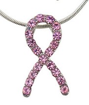 Puka Breast Cancer Necklace (Ribbon) - £9.87 GBP