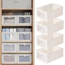 Linen Closet Organizers And Storage, 4 Pack Closet Storage Bins Linen Cl... - £38.36 GBP