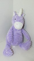 Unipak plush purple white unicorn ribbed 2012 bean tush sitting up seated - £13.48 GBP