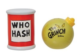 How the Grinch Stole Christmas! Who Hash &amp; Ornament Salt &amp; Pepper Shaker... - £20.15 GBP