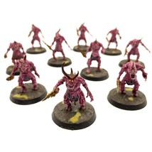 Daemons of Nurgle Plaguebearers 10 Painted Miniatures Fiend - £74.41 GBP