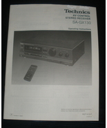 Technics SA-GX130 Receiver Owners Manual - $19.99