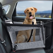 Dog Car Seat for Pet Travel with Waterproof Pad, Half seat (21&quot;X19&quot;X19&quot;,Grey) - £23.26 GBP