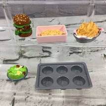 Our Generation Doll Food Lot Cheeseburger Fries Cupcake Pan Salad Mac N ... - £11.67 GBP