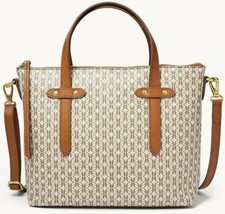 Fossil Felicity Signature Satchel Crossbody Bag Taupe Tan NWT SHB2312939 $138 FS - £67.24 GBP