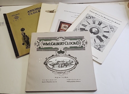 5 Antique Clock Maker Catalogs Most 1960 70 Reprints Ansonia Seth Thomas Gilbert - £59.78 GBP
