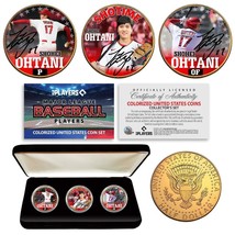 SHOHEI OHTANI Shotime Official 24K Gold JFK Half Dollar 3-Coin Set w/ Box - £29.37 GBP