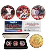 SHOHEI OHTANI Shotime Official 24K Gold JFK Half Dollar 3-Coin Set w/ Box - £29.87 GBP