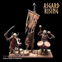 3D Printed Asgard Rising Draugr - Undead Skeleton Command Group Set 28mm... - $166.98 MXN+