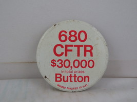 Vintage Radio Pin - 680 CFTR 30,000 Dollar Button - Celluloid Pin  - £11.78 GBP