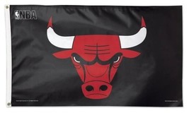 Chicago Bulls Black Flag 3X5Ft Polyester Banner USA Digital Print - £12.57 GBP