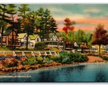 West Side Shore Alton Bay New Hampshire NH UNP Linen Postcard Y8 - £3.17 GBP