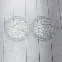 Anchor Hocking Glass Coasters Vintage 2 Piece set Early American Prescut - $9.49