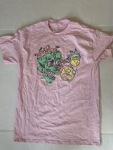 Rick And Morty Men's Adult Swim Pink Skull Shirt Cartoon 100% Cotton Sli... - $16.62