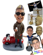Personalized Bobblehead Extravagant male wearing a long expensive coat holding a - £139.51 GBP