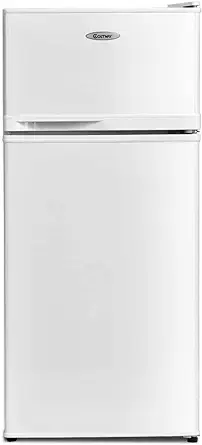 Moccha 3.4Cu Ft. Compact Refrigerator, Fridge Freezer W/Double Doors, 7 ... - $435.99