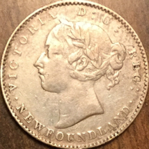 1896 Newfoundland Silver 10 Cents - £34.63 GBP